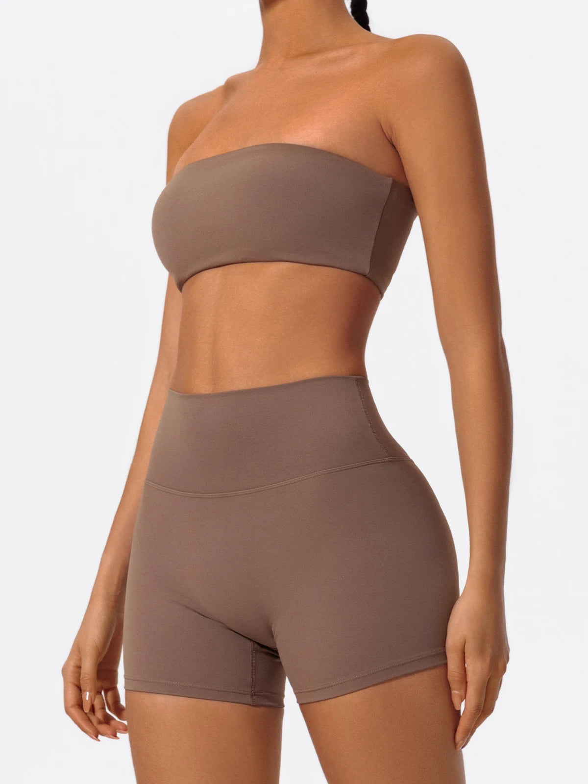 Women’s 2-Piece Workout Set – Strapless Sports Bra & Leggings for Yoga, Gym & Running