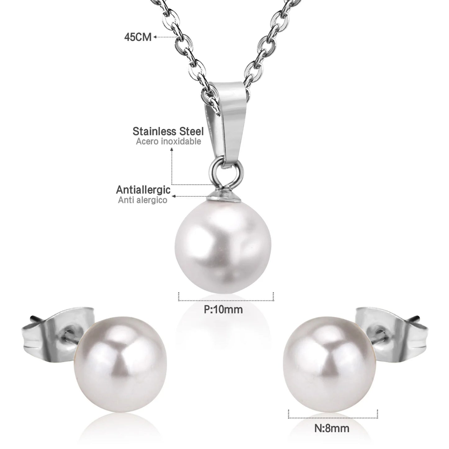 LUXUKISSKIDS Fashion Water Drop Choker Necklace Earrings Sets Stainless Steel Woman/Girls Luxury Jewelry Set Wedding Accessories
