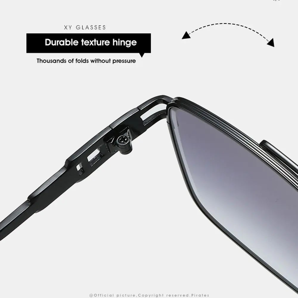 Double-Bridge Rectangle Sunglasses | Gradient Lens Options