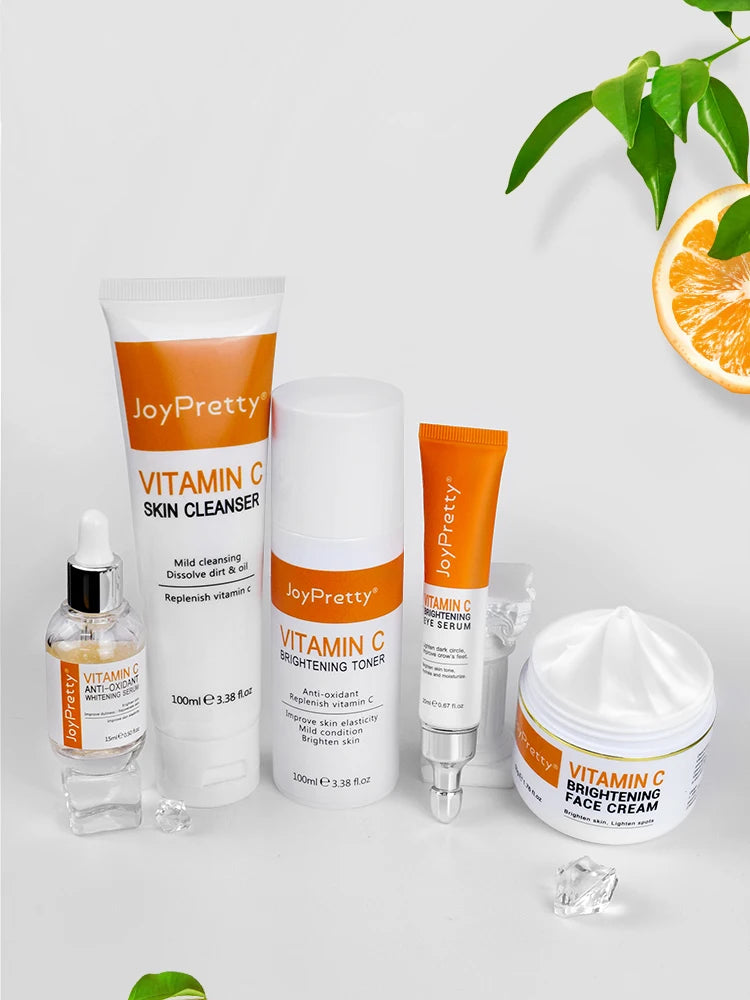 Vitamin C Brightening Skincare Set – Dark Spot Removal, Whitening & Deep Hydration