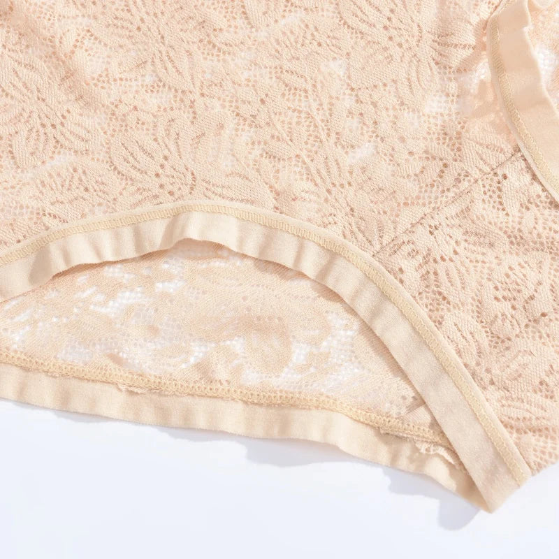 Hollow-Out Floral Lace Brief Panties – Sexy Low-Rise Underwear for Women (S–2XL, 6 Colors)