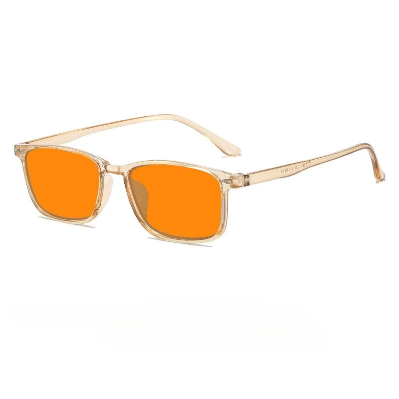 Rectangle Tinted Glasses | Orange & Red Lens Styles