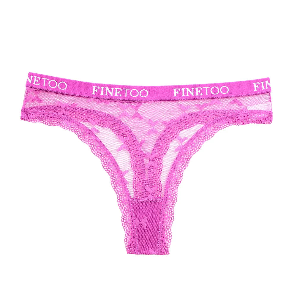 Women's Floral Lace G-String Thongs – 4-Piece Set | Butterfly T-Back Sexy Underwear (S–XL)