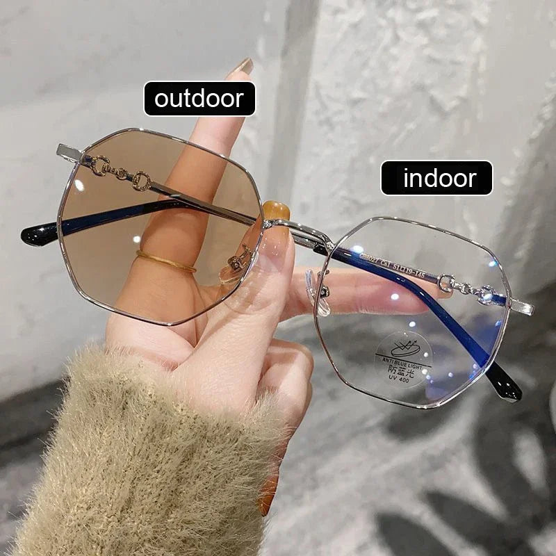 Photochromic Myopia Glasses | Rose Gold, Silver, Gold & Black