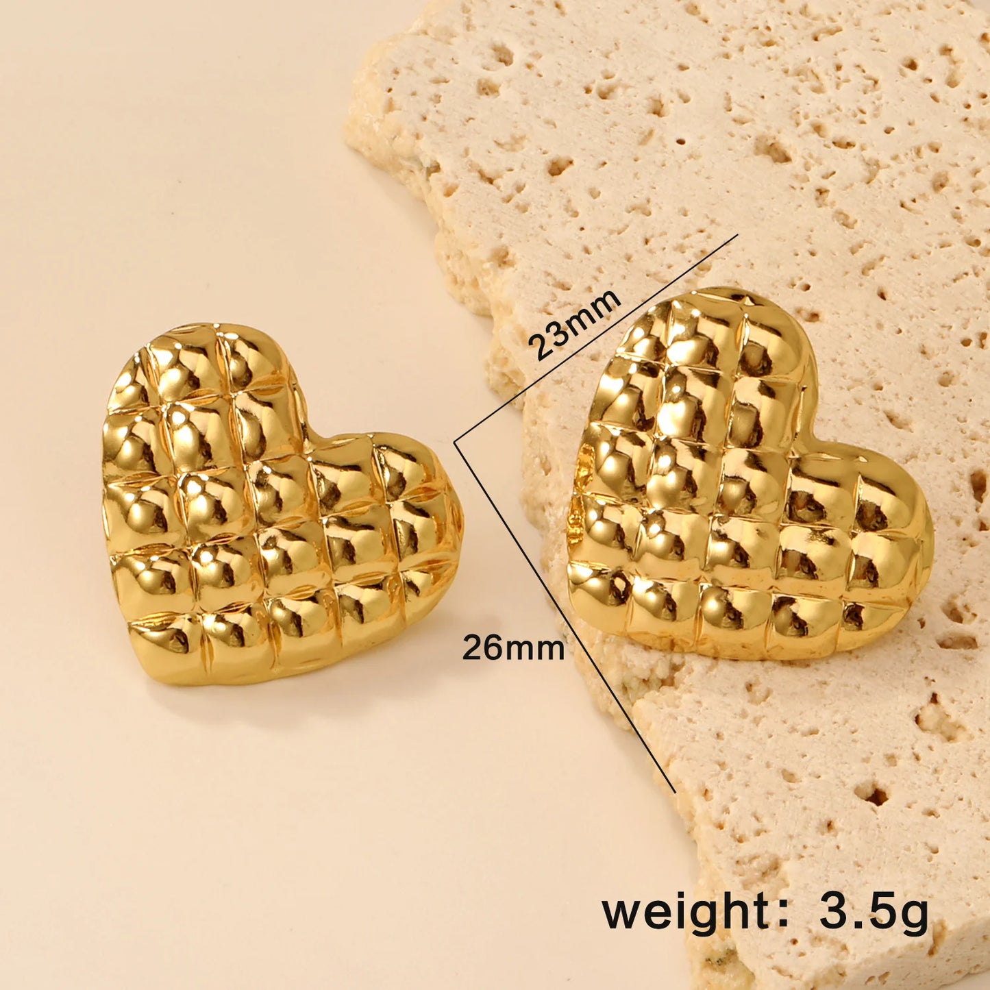 Fairy Flower Stud Earrings – 18K Gold-Plated Stainless Steel for Women