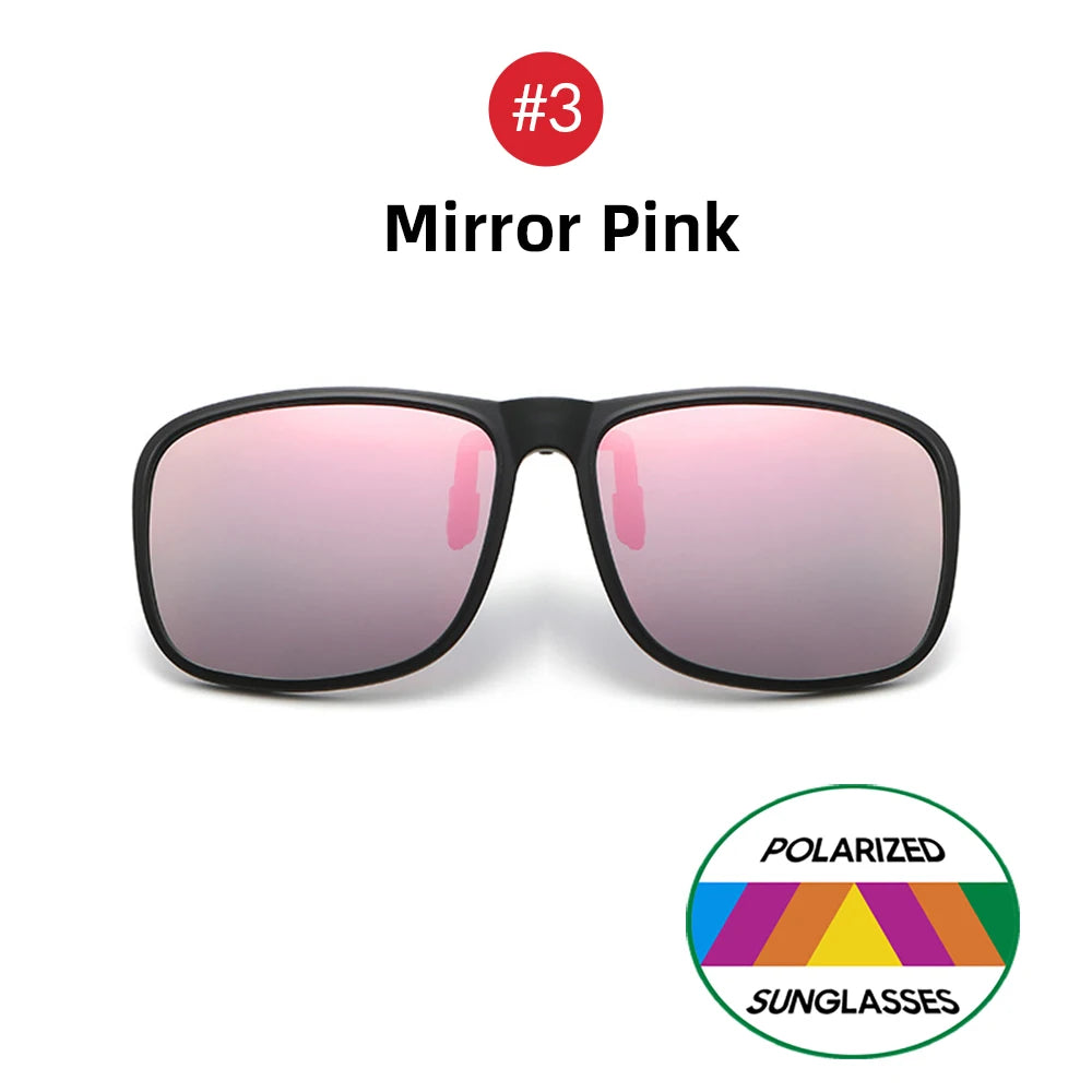 Rectangle Flip-Up Clip-On Sunglasses | 6 Lens Options