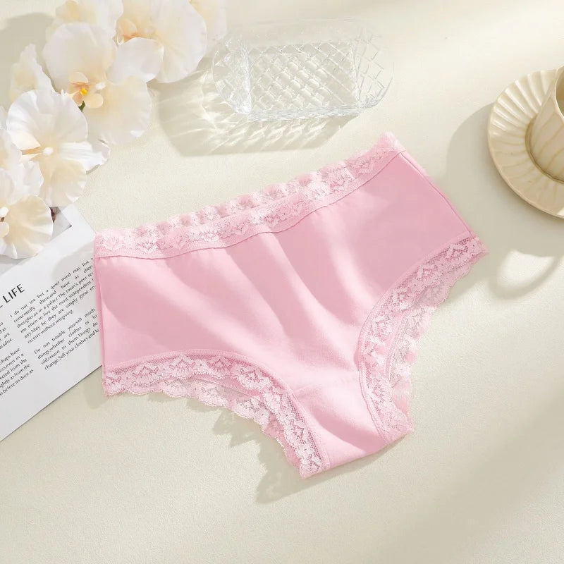 3-Pack Seamless Cotton Brief Panties – Breathable Low-Rise Underwear for Women (S–2XL, 8 Color Sets)