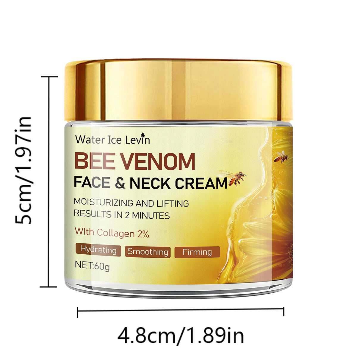 Water Ice Levin Bee Venom Face & Neck Cream – Anti-Aging Moisturizer, 60g