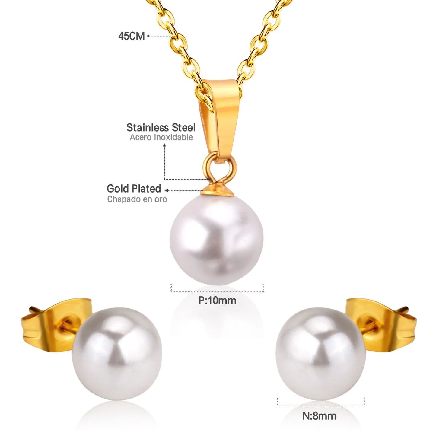 LUXUKISSKIDS Fashion Water Drop Choker Necklace Earrings Sets Stainless Steel Woman/Girls Luxury Jewelry Set Wedding Accessories