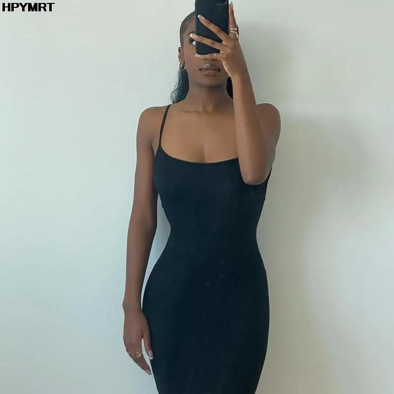 Satin Slip Maxi Dress – Sleeveless Backless Bodycon