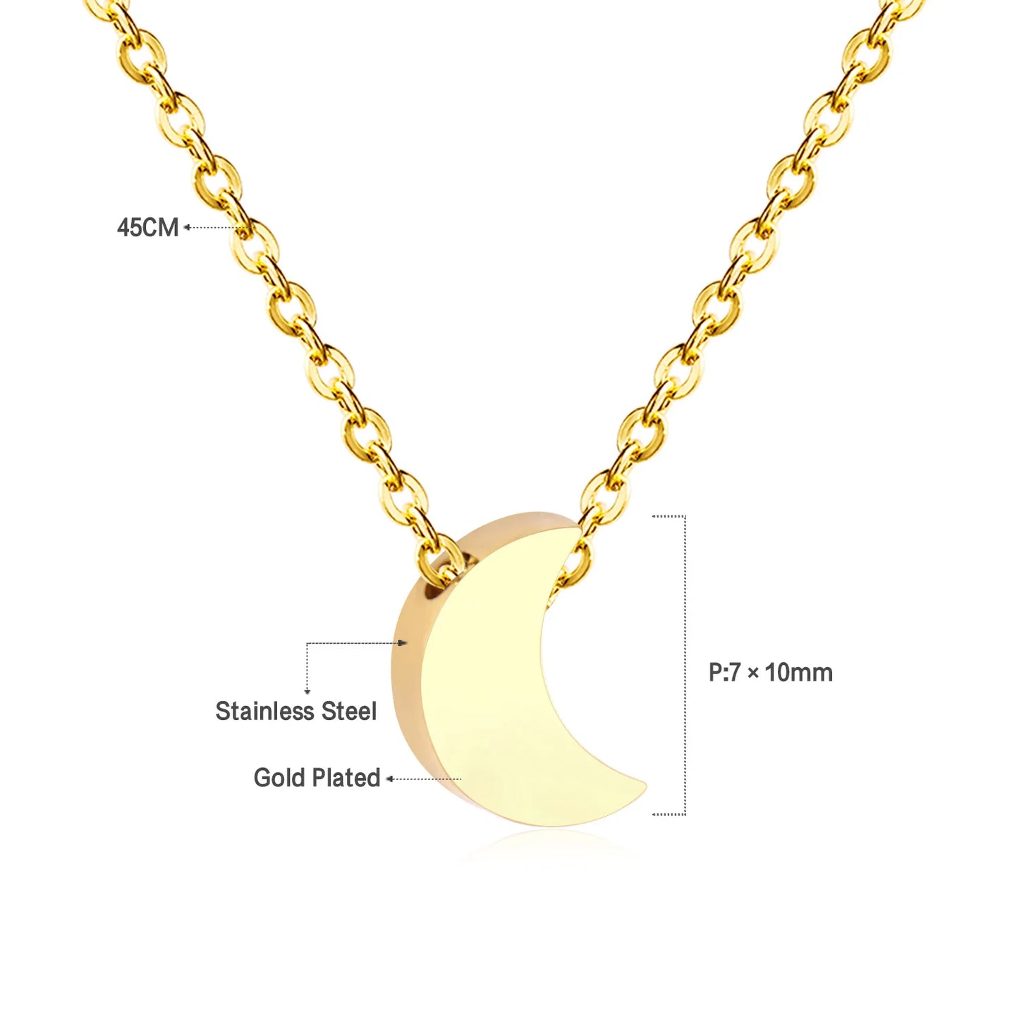 Heart Pendant Necklace – Stainless Steel Clavicle Choker for Women & Girls