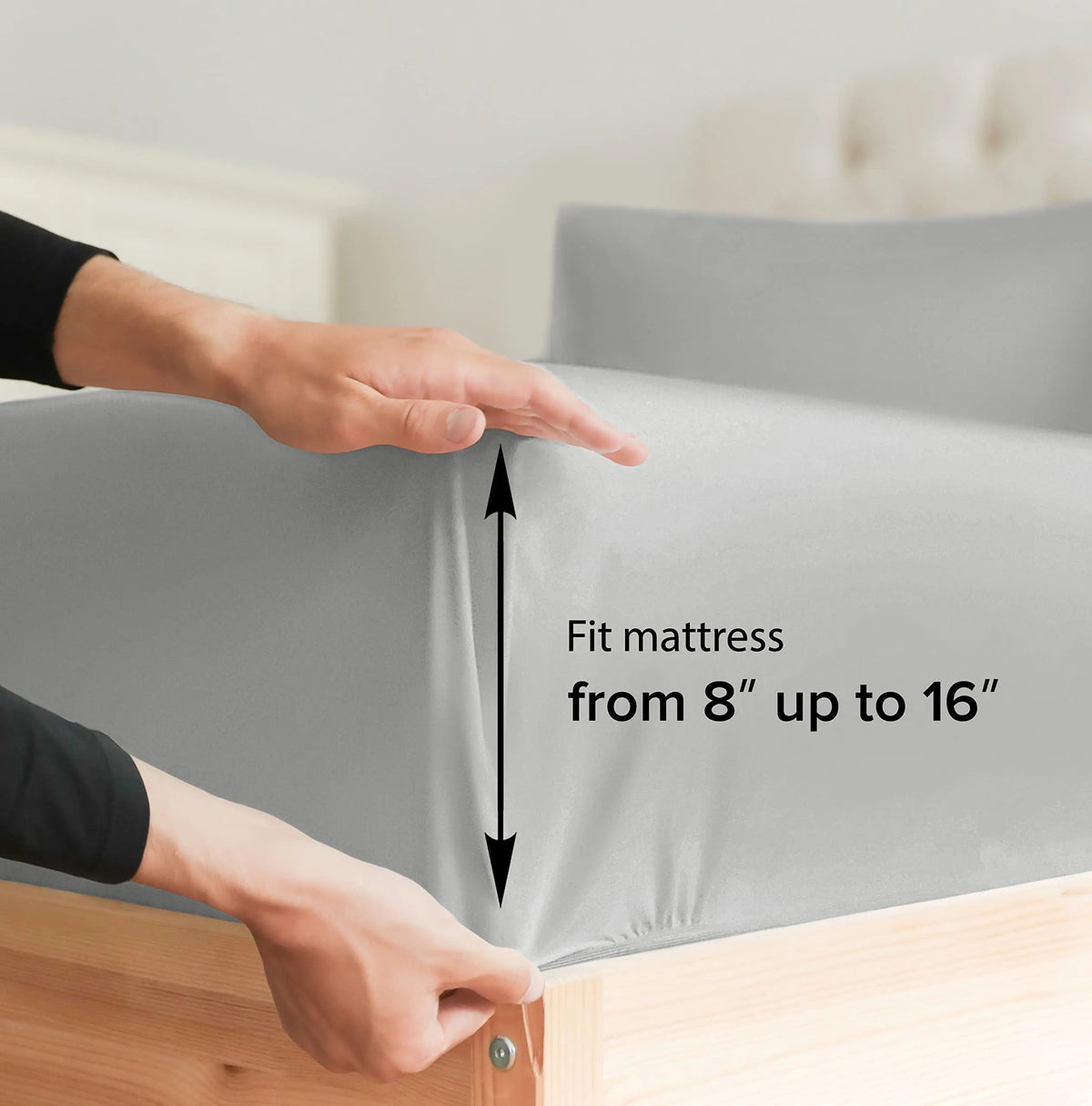 4-Piece Brushed Microfiber Bed Sheet Set with Deep Pockets