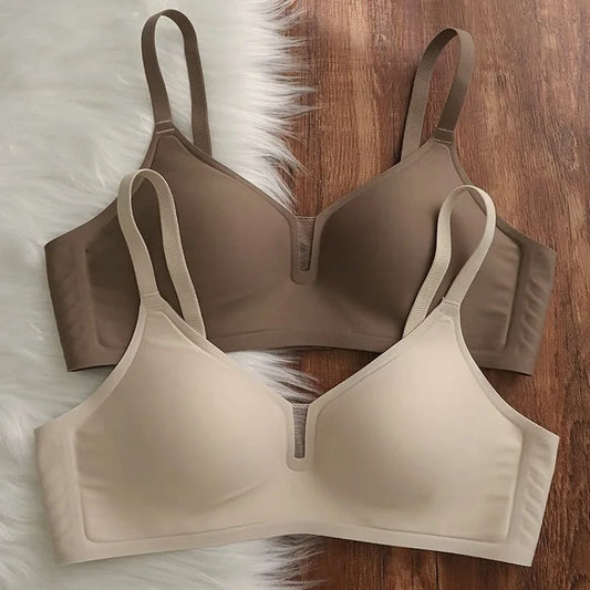 Women's Wireless Bra – Jelly Gel Support | Seamless Push-Up U-Back
