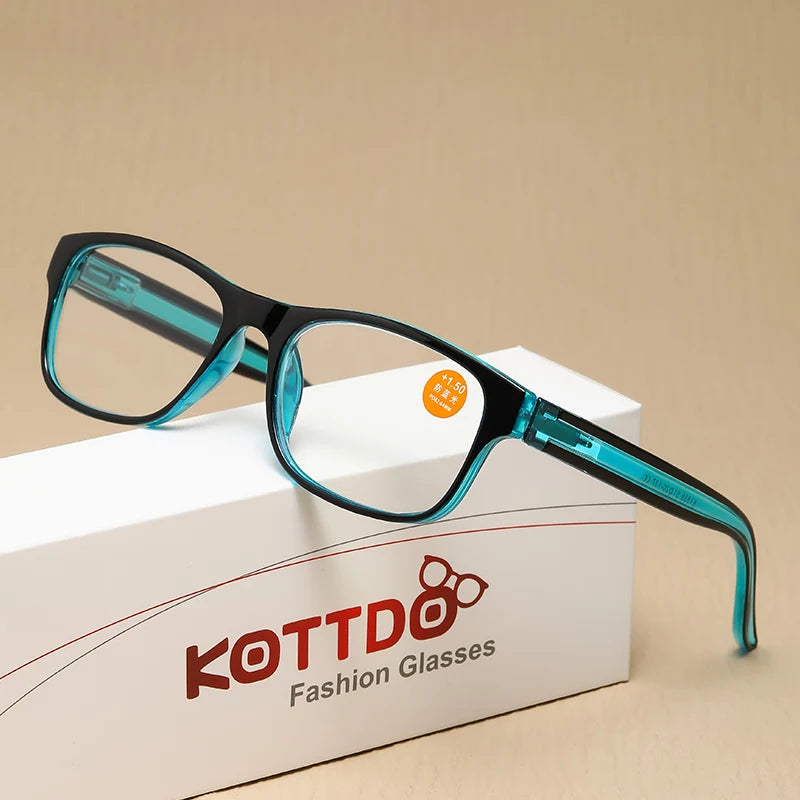 Square Reading Glasses | 4 Frame Colors, +1.00 to +4.00