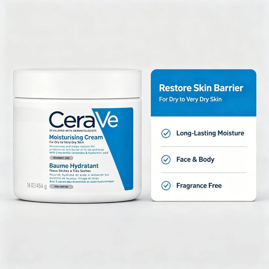 CeraVe Moisturizing Cream for Face & Body – Large Jar