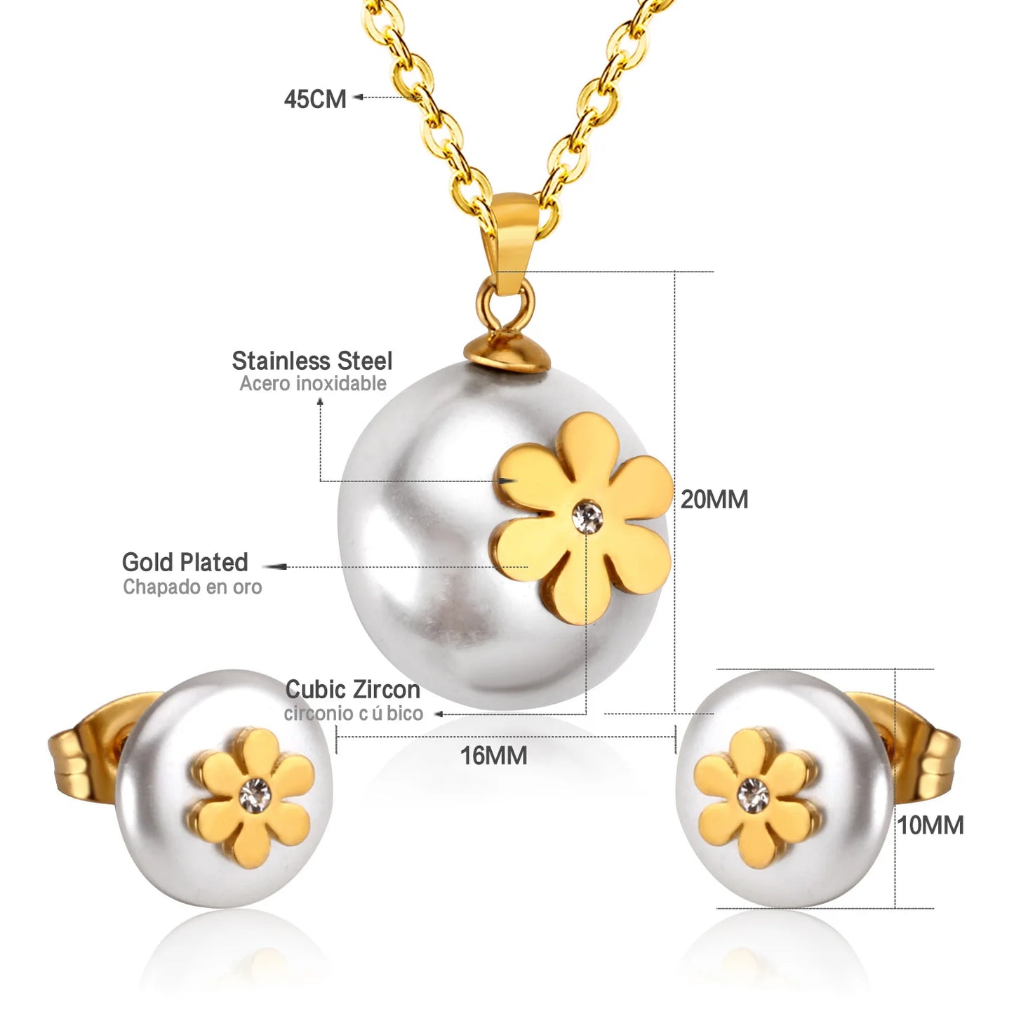LUXUKISSKIDS Fashion Water Drop Choker Necklace Earrings Sets Stainless Steel Woman/Girls Luxury Jewelry Set Wedding Accessories
