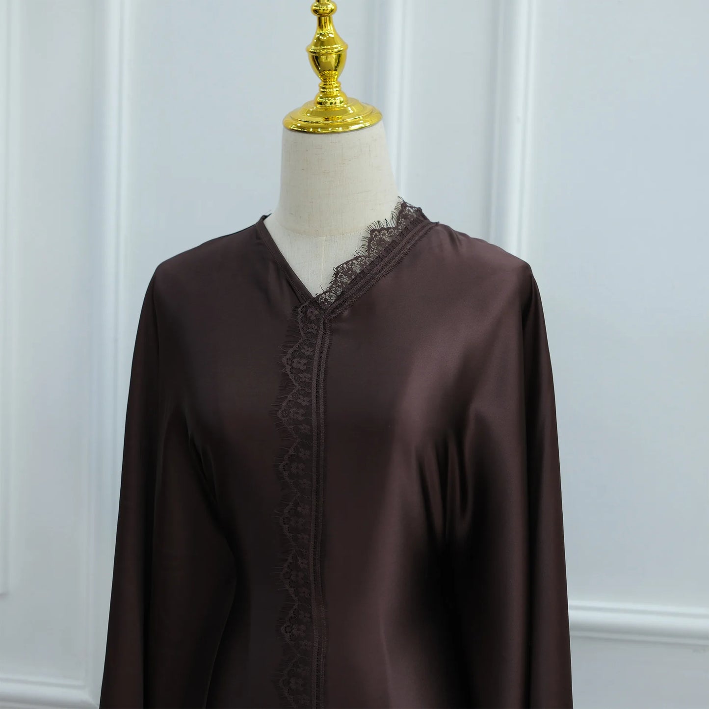 2026 New Luxury Dubai Abaya for Women V-Neck Loose Fit Long Sleeve Open Front Flowy Modest Dress Muslim Abaya with Free Shipping