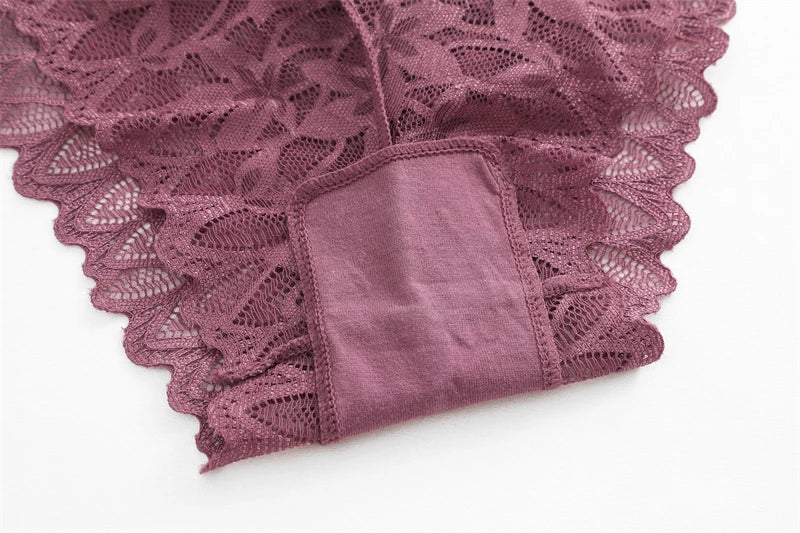 3-Pack Lace Boyshort Panties – Low-Rise Floral Underwear for Women (S–XL, 14 Color Sets)