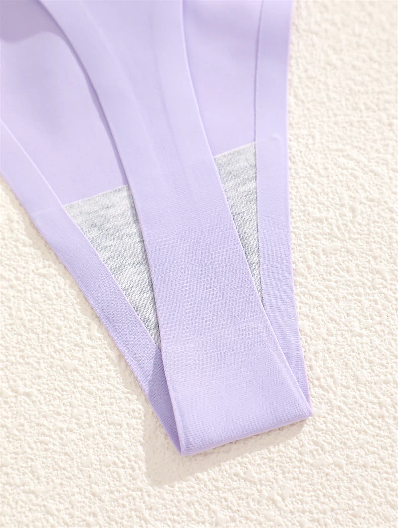 7-Pack Ice Silk Printed & Solid Thongs — Seamless Low-Rise G-String