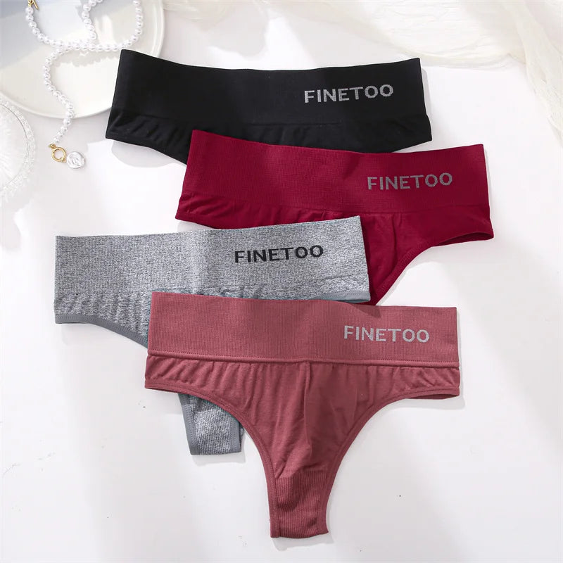 2-Pack High Waist Seamless Thongs — Plus Size G-String Panties M–2XL
