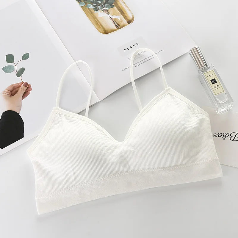 Women's Backless V-Neck Sports Bra – Seamless Push-Up Bralette | Yoga & Sleep