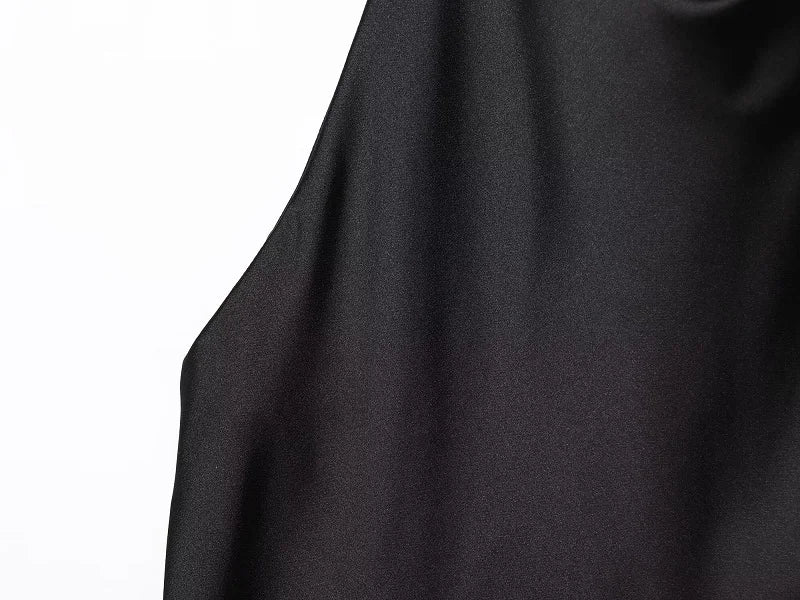 Satin Halter Cowl-Neck Backless Top — Women's Camisole