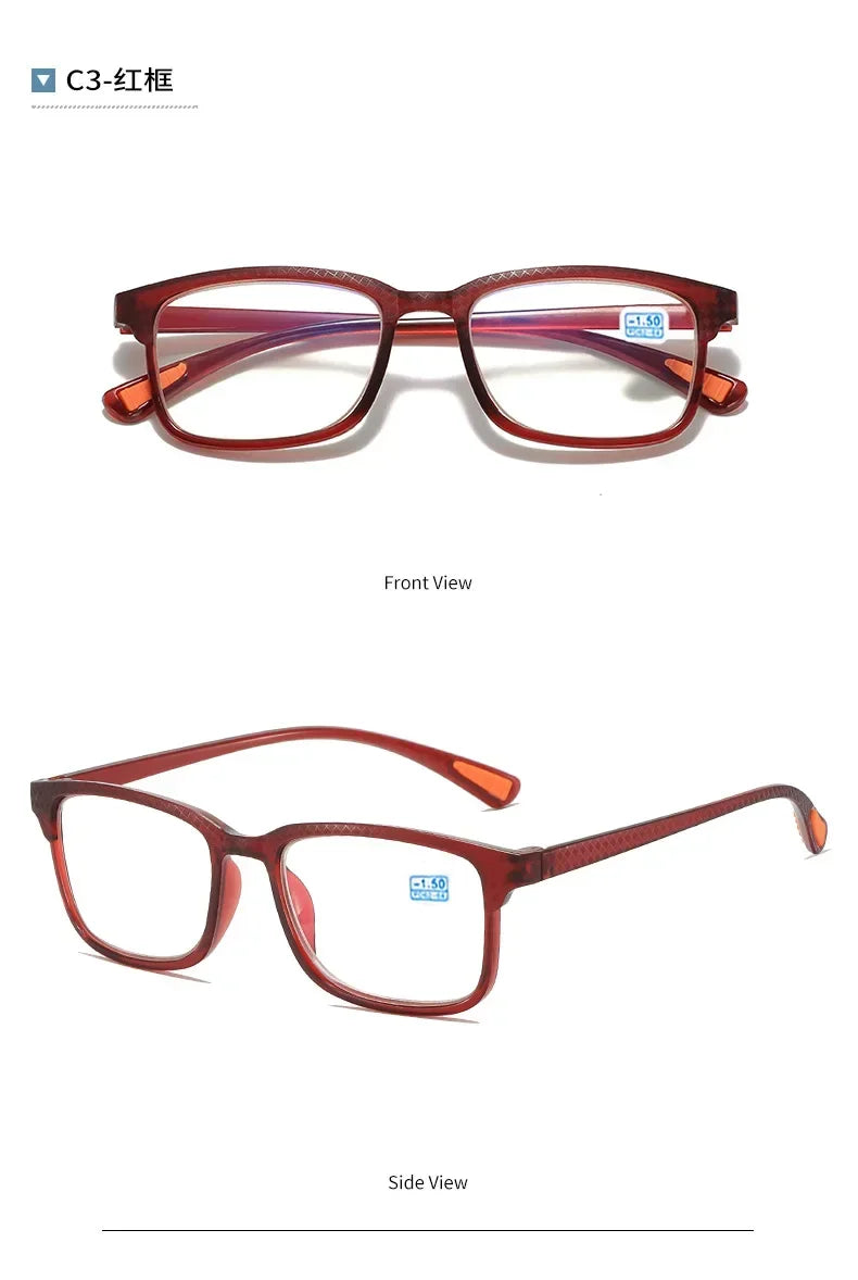 Classic Rectangular Glasses for Men & Women | Myopia Options