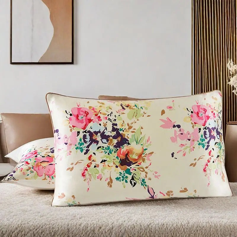 Silky Satin Pillowcase with Zipper Closure, Multiple Sizes