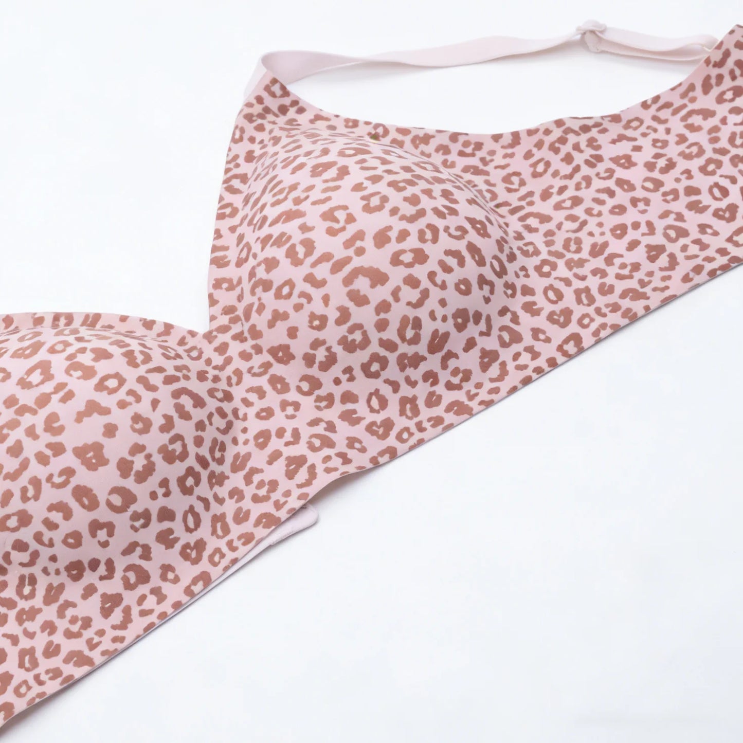 Women's Seamless Leopard Print Bra – Wire-Free Full Cup Push-Up | Breathable Everyday Bra