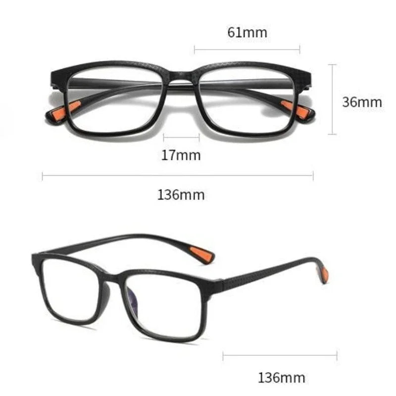 Classic Rectangular Glasses for Men & Women | Myopia Options