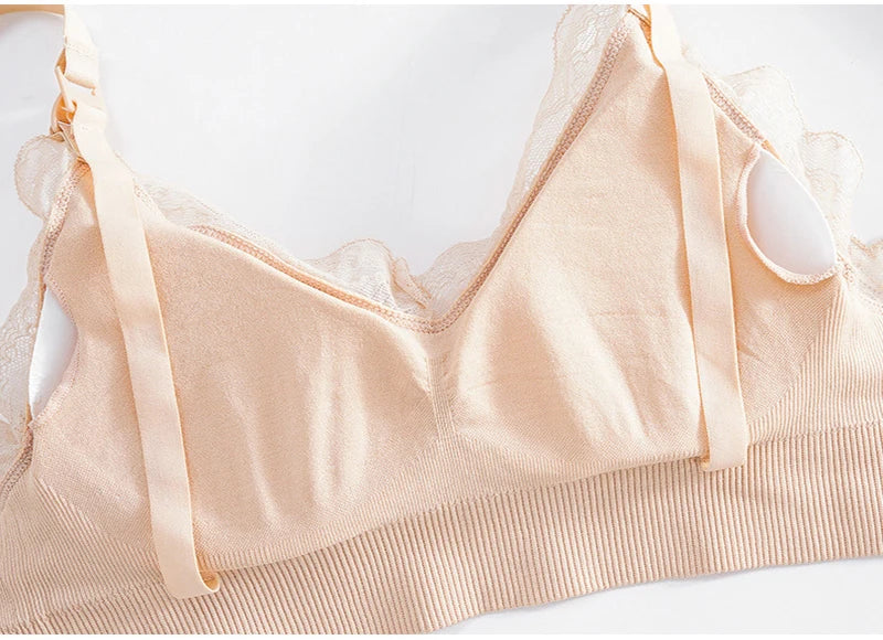 Women's Wireless Nursing Bra – Seamless Breathable Maternity Breastfeeding Bra