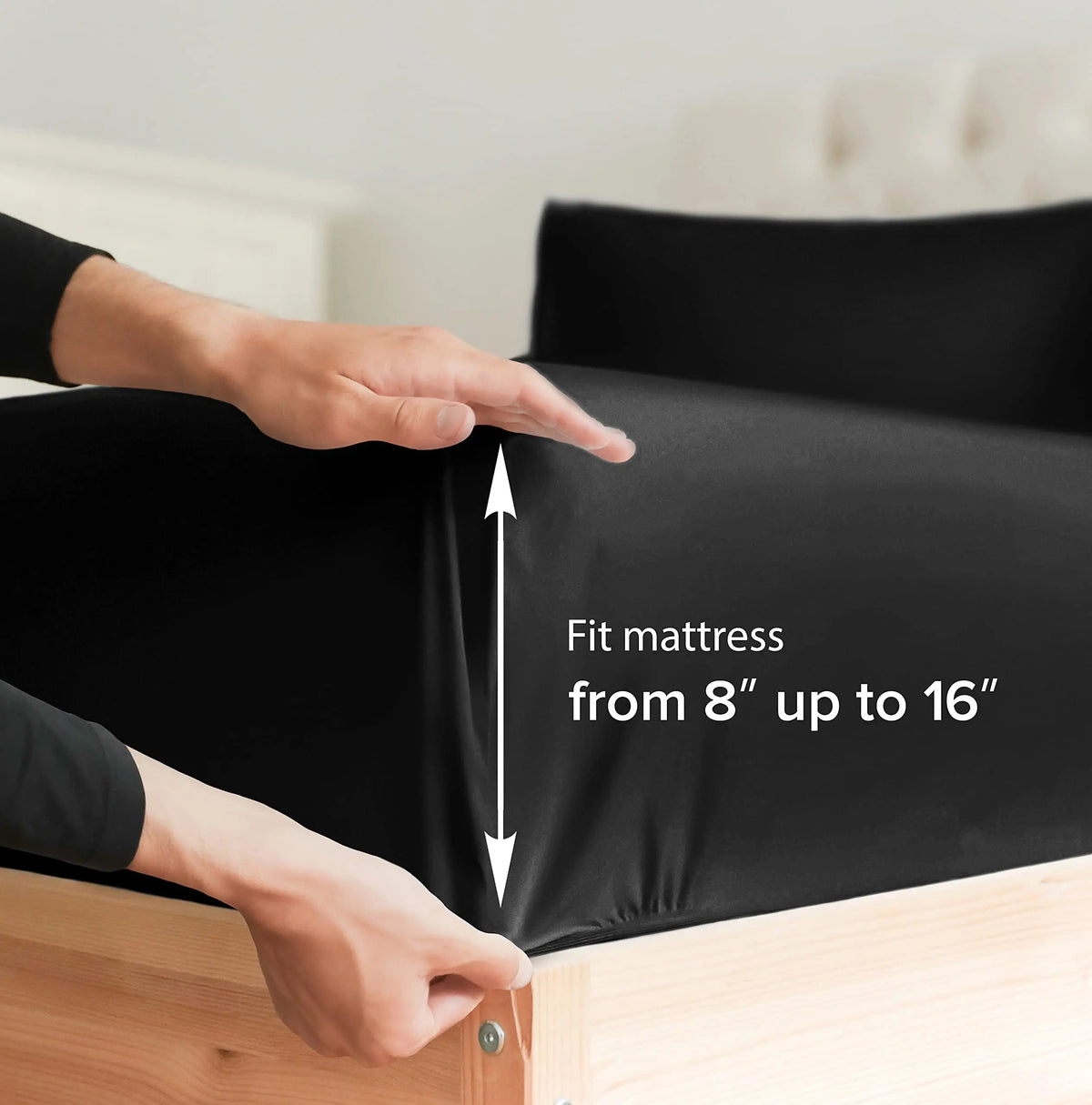 4-Piece Brushed Microfiber Bed Sheet Set with Deep Pockets