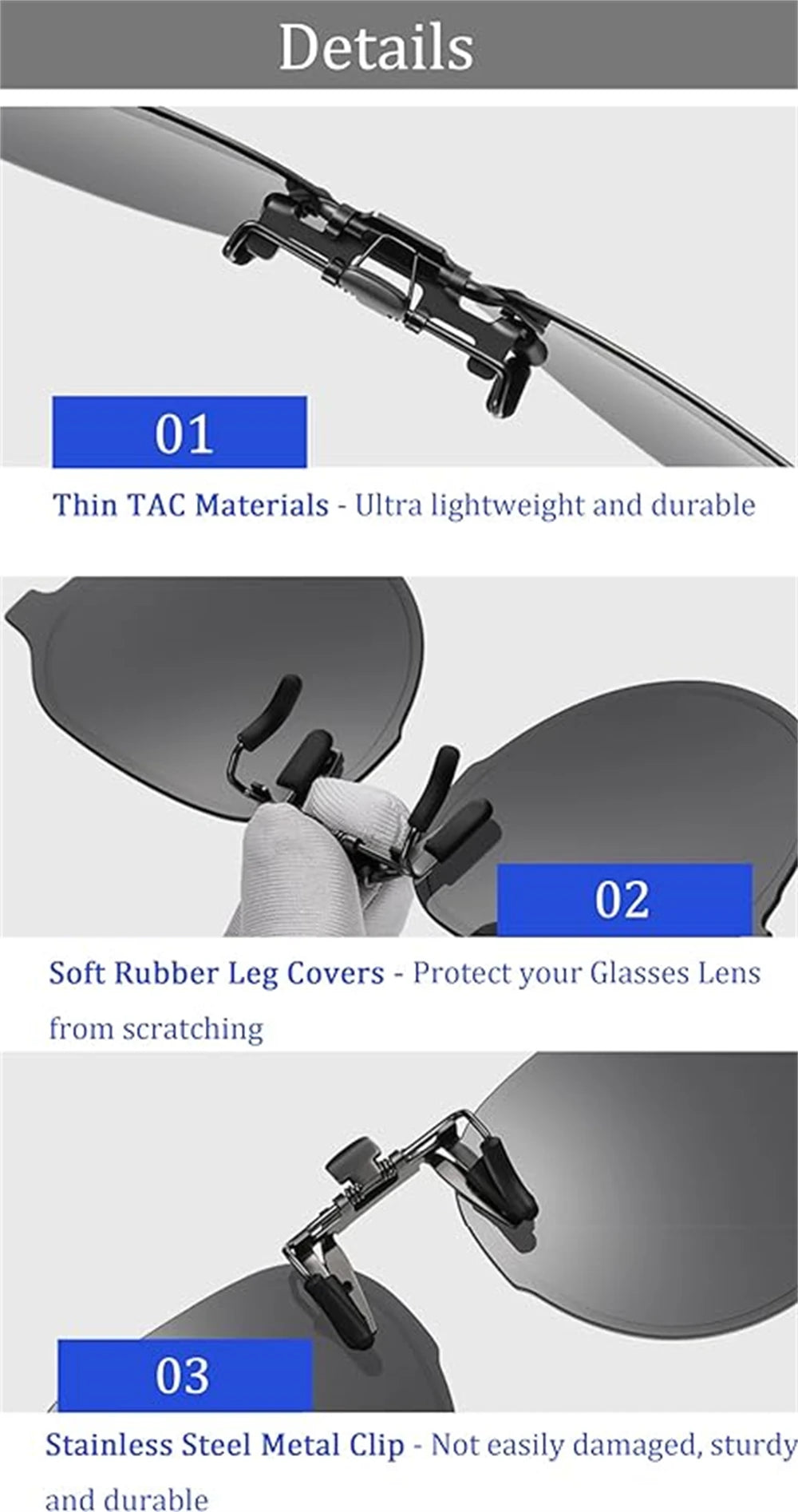 Flip-Up Clip-On Sunglasses | Colored Lens Options