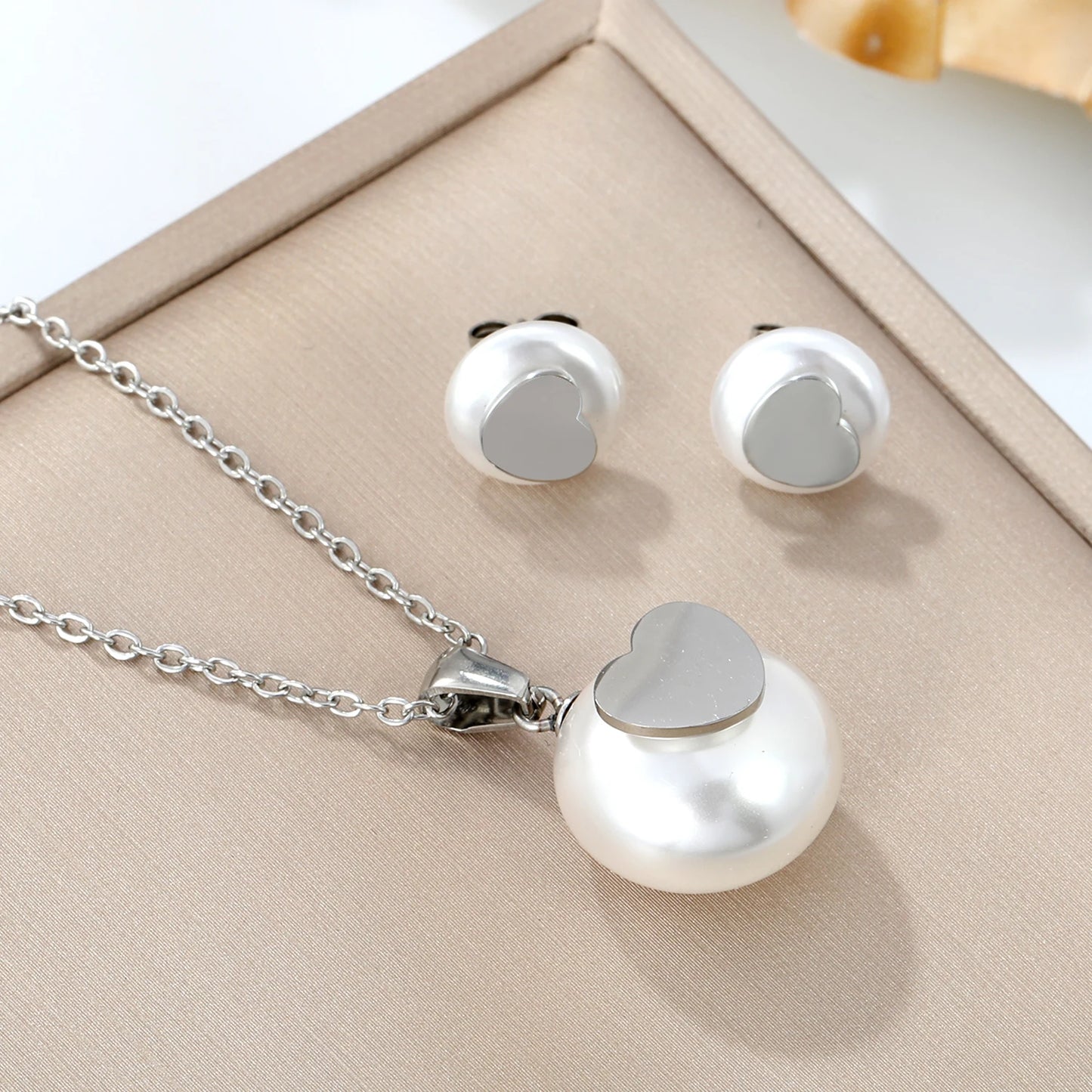 LUXUKISSKIDS Fashion Water Drop Choker Necklace Earrings Sets Stainless Steel Woman/Girls Luxury Jewelry Set Wedding Accessories