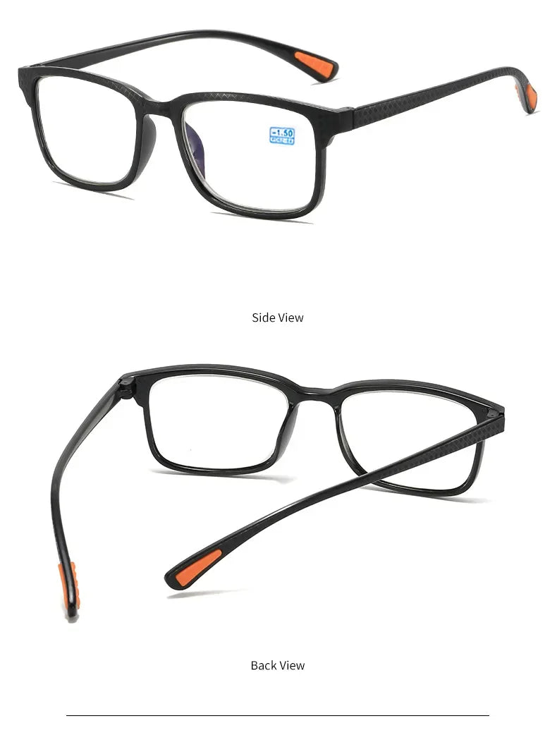 Classic Rectangular Glasses for Men & Women | Myopia Options