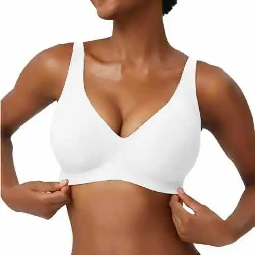 Women's Seamless Leopard Print Bra – Wire-Free Full Cup Push-Up | Breathable Everyday Bra