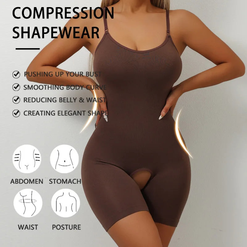 2026 NEW SEXY Women Tummy Control Full Body Shaper Seamless Open Crotch Shorts Waist Trainer Butt Lifter Slimming Underwear