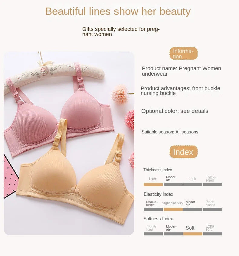 Plus Size Maternity Nursing Bras Solid Breastfeeding Bra Pregnant Women Underwear Pregnancy Breast Feeding Bra Clothes Lactancia