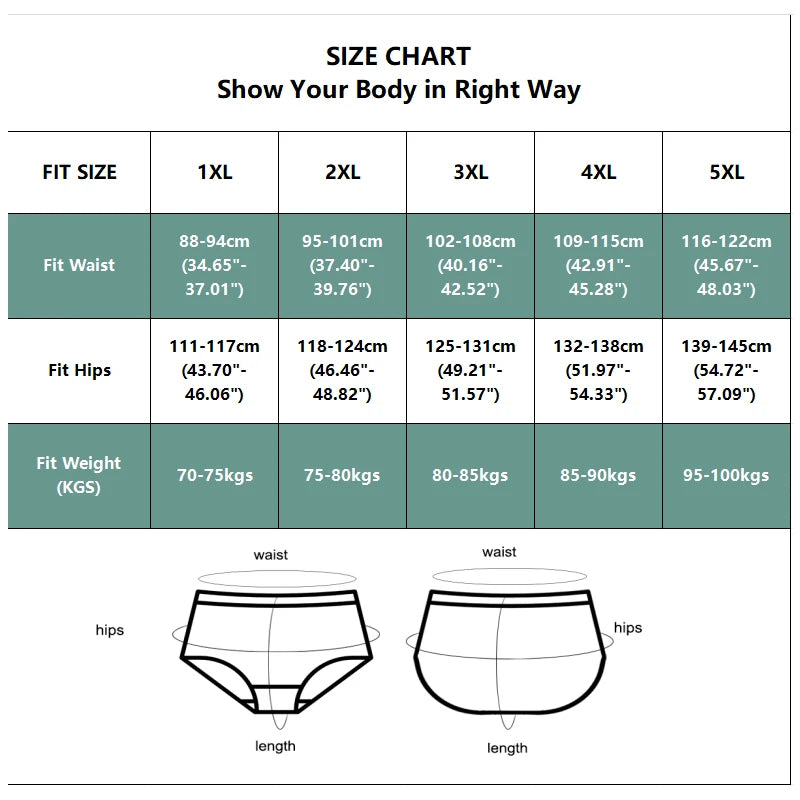 3-Pack Cotton High Waist Briefs — Plus Size XL–4XL Breathable Panties