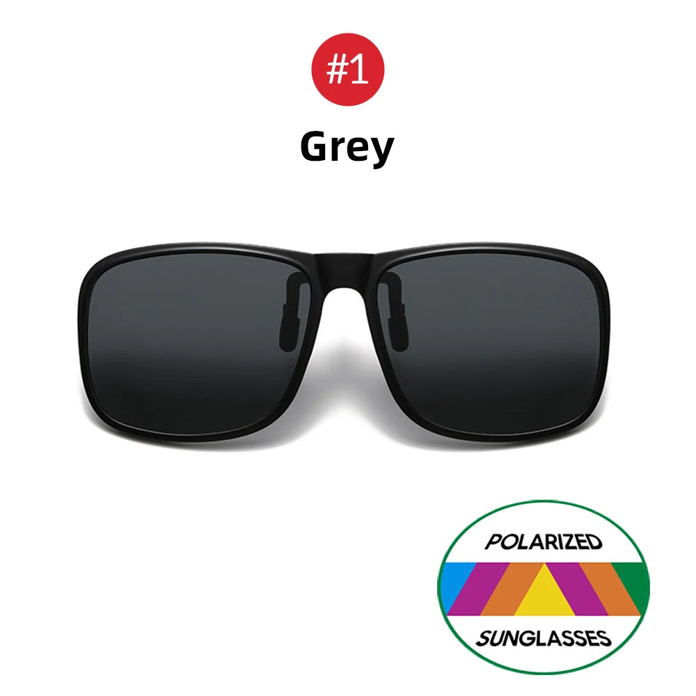 Rectangle Flip-Up Clip-On Sunglasses | 6 Lens Options