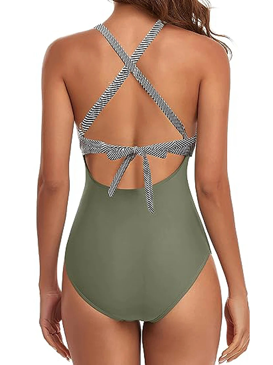 Ruched One-Piece Swimsuit for Women – Solid Color Bodysuit | Adjustable Straps | S–XXL