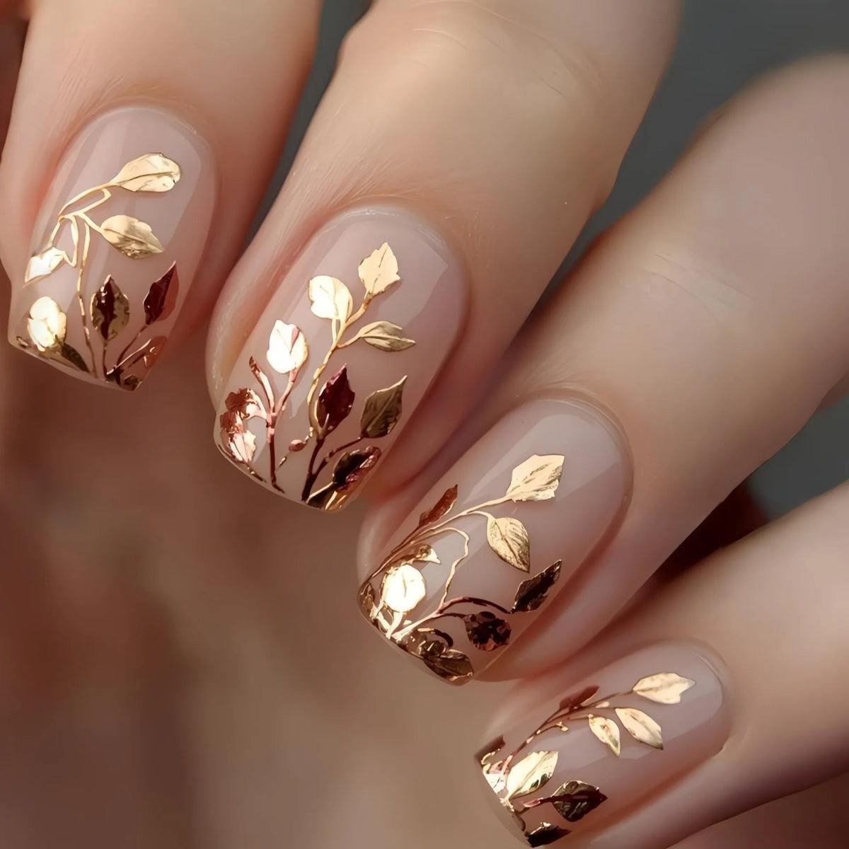 Short Coffin Press-On Nails – Stars & Moon, 24-Piece Set