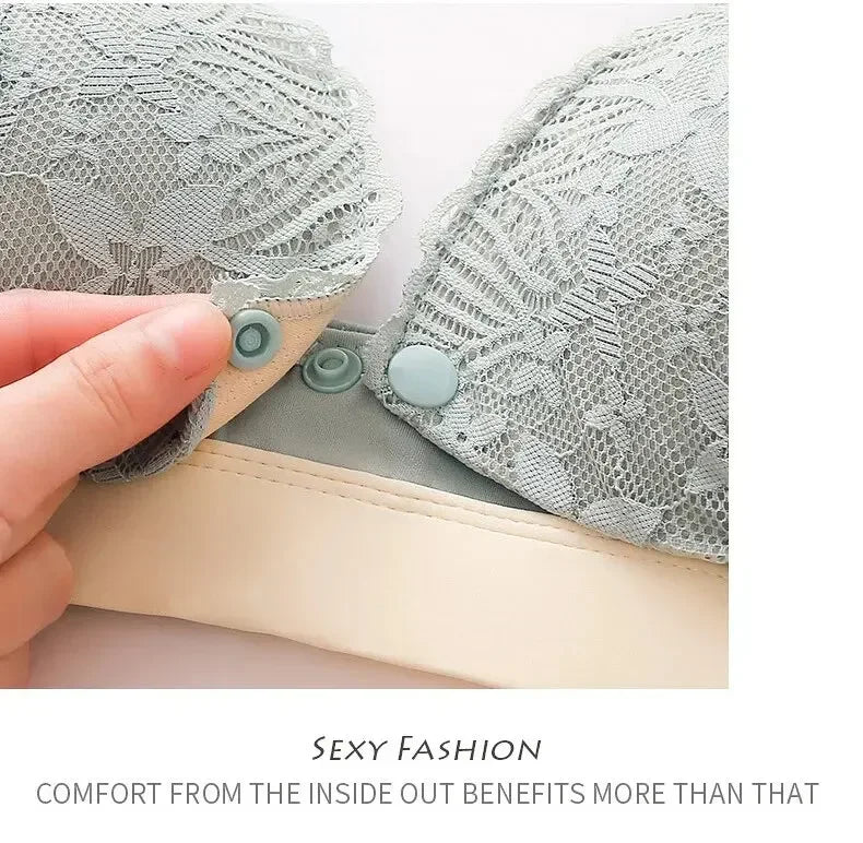 Wire-free Thin Breastfeeding Bra Comfortable Gathered Pregnancy Postpartum Breastfeeding Front Opening Pregnant Women Chest Wrap
