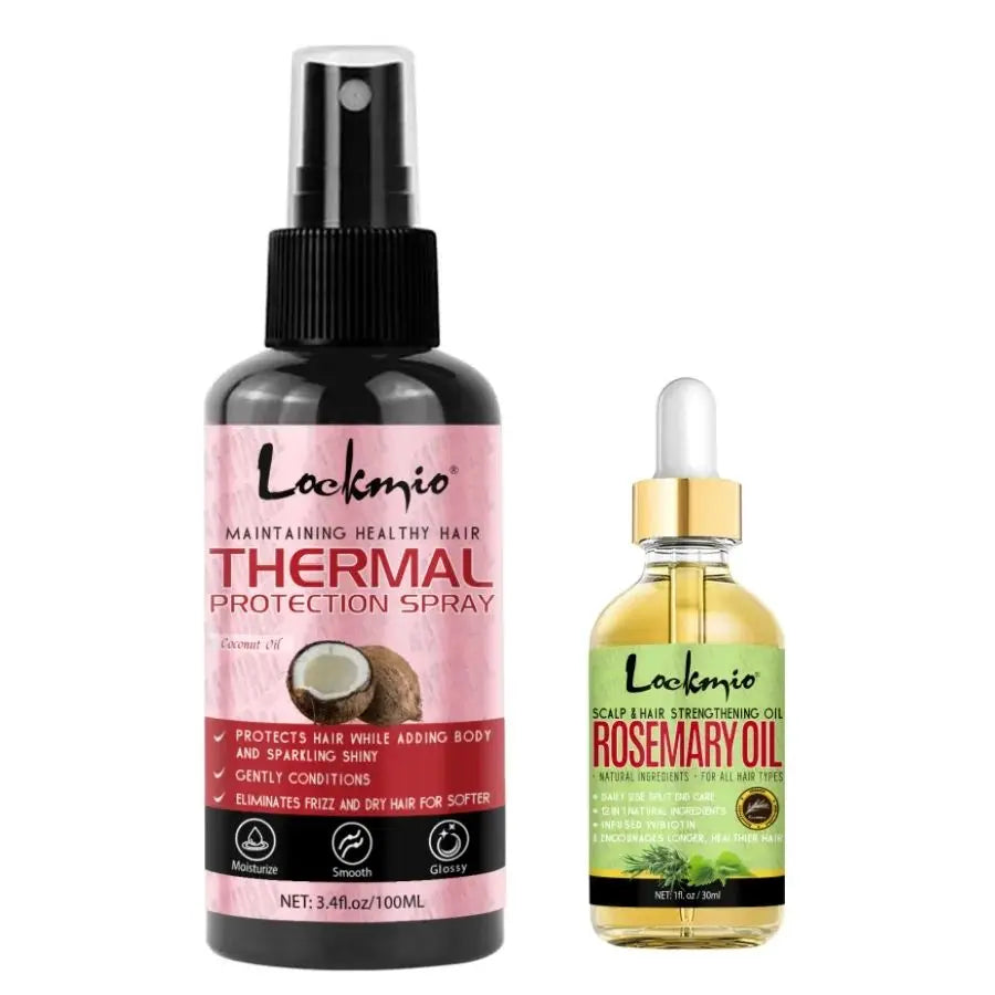Lockmio Heat Protectant Spray for Hair – UV & Thermal Protection, Moisturizing & Shine Boost (100ml)