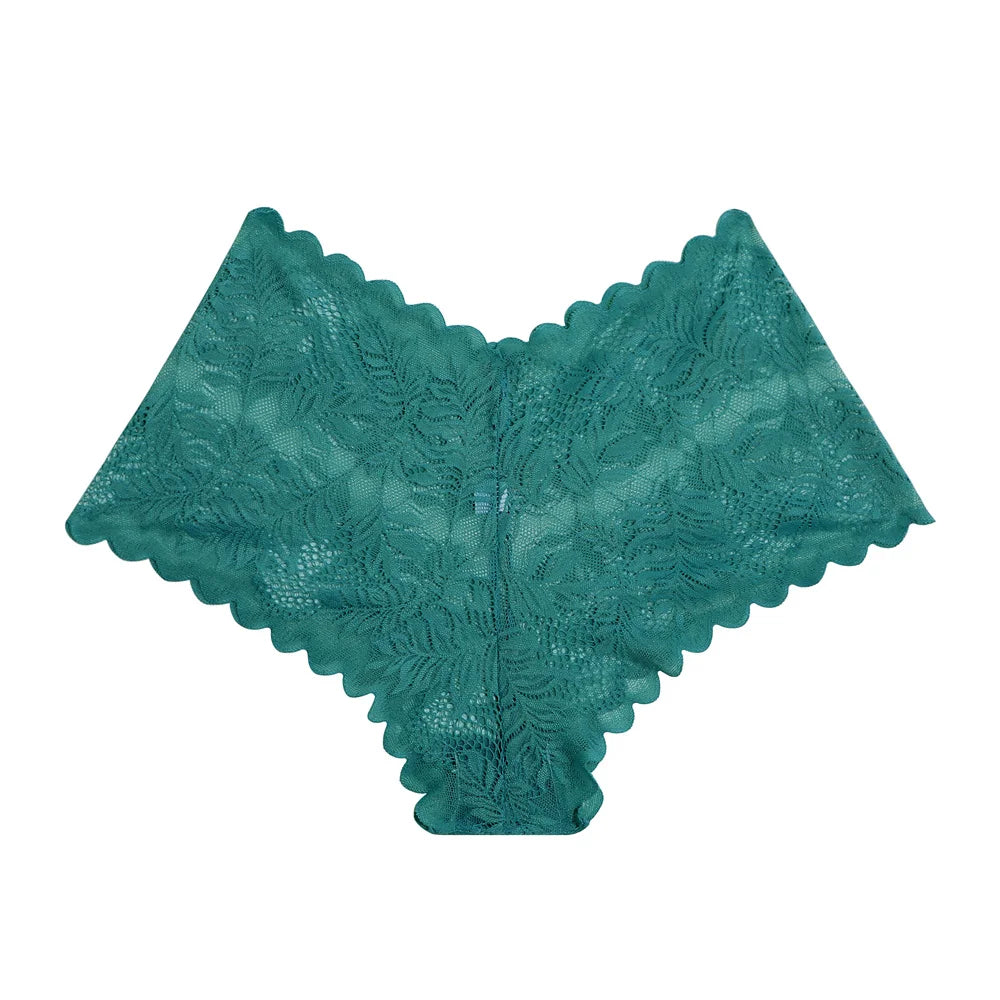Women's Floral Lace Cheekie Panties – 3-Piece Set | Hollow Out Sexy Bikini Underwear (S–XL)