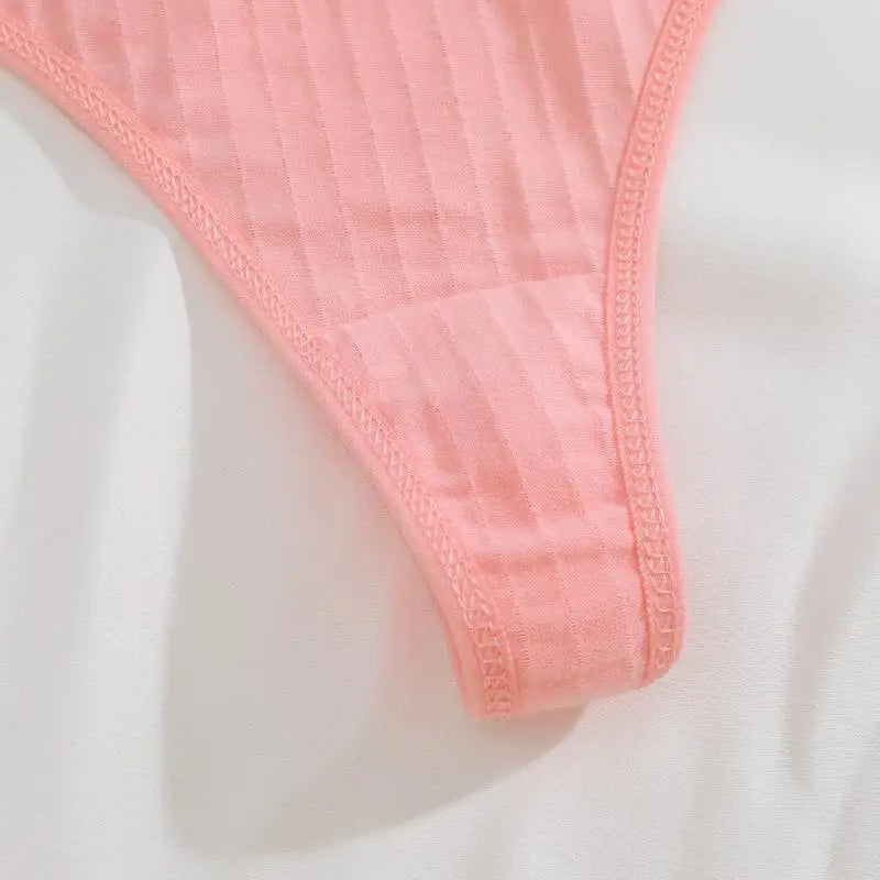 7Pcs/Set Cotton Thread Thongs Underwear Seamless Breathable Bikini T-Back G-Strings Panties Female Low Waist Sexy Lingerie S-XL