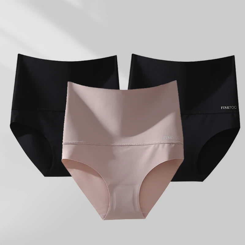 Women's Seamless High Waist Shapewear Panties – 3-Piece Set | Tummy Control Slimming Bodyshaper (S–XL)