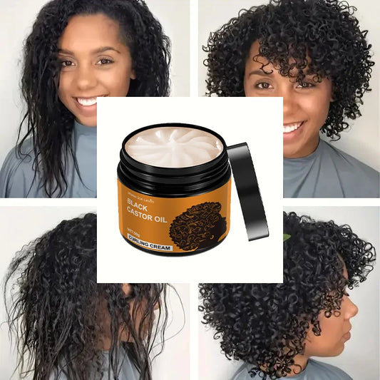 Black Castor Oil Curl Styling Cream – Frizz-Free, Long-Lasting Curls for All Hair Types