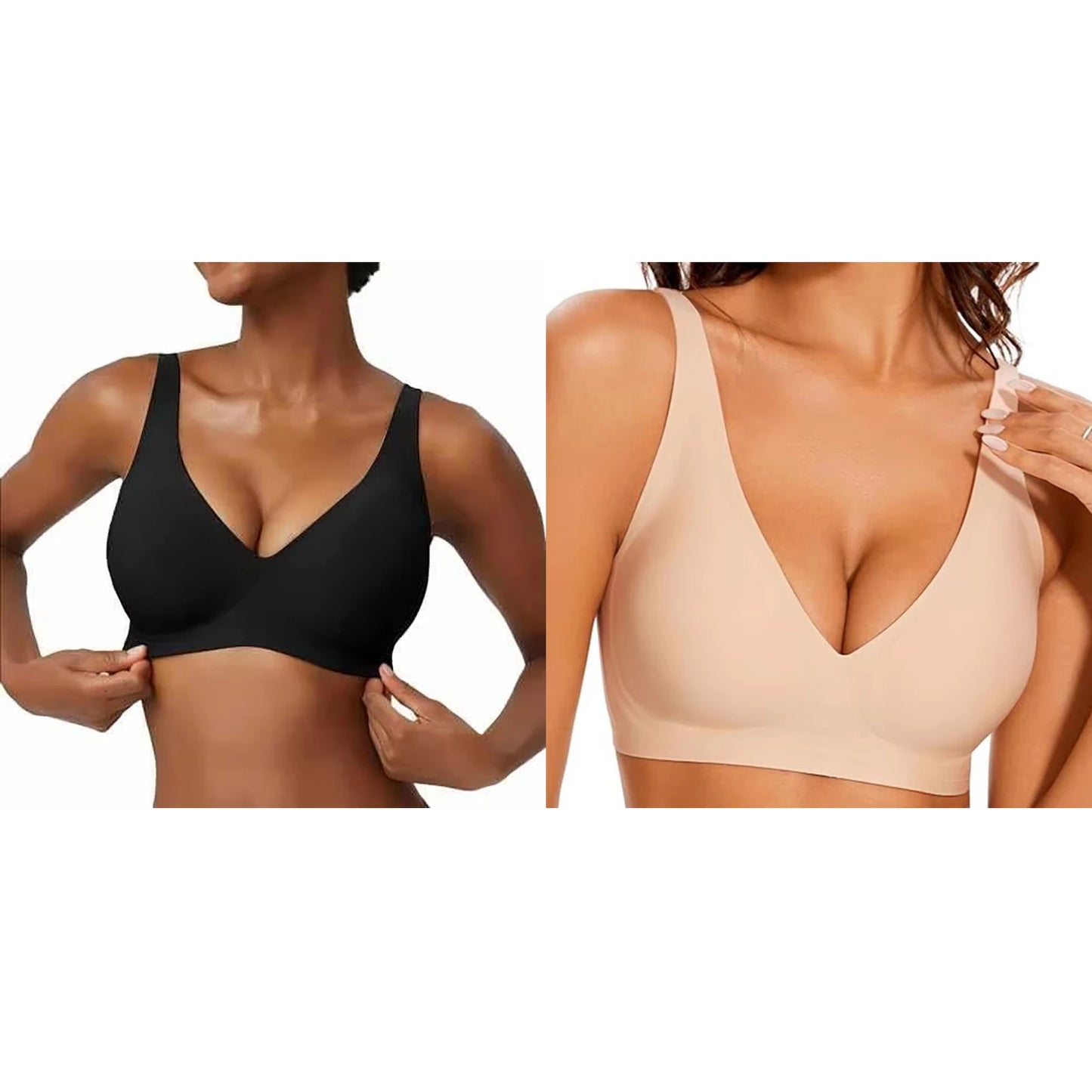 Women's Seamless Leopard Print Bra – Wire-Free Full Cup Push-Up | Breathable Everyday Bra