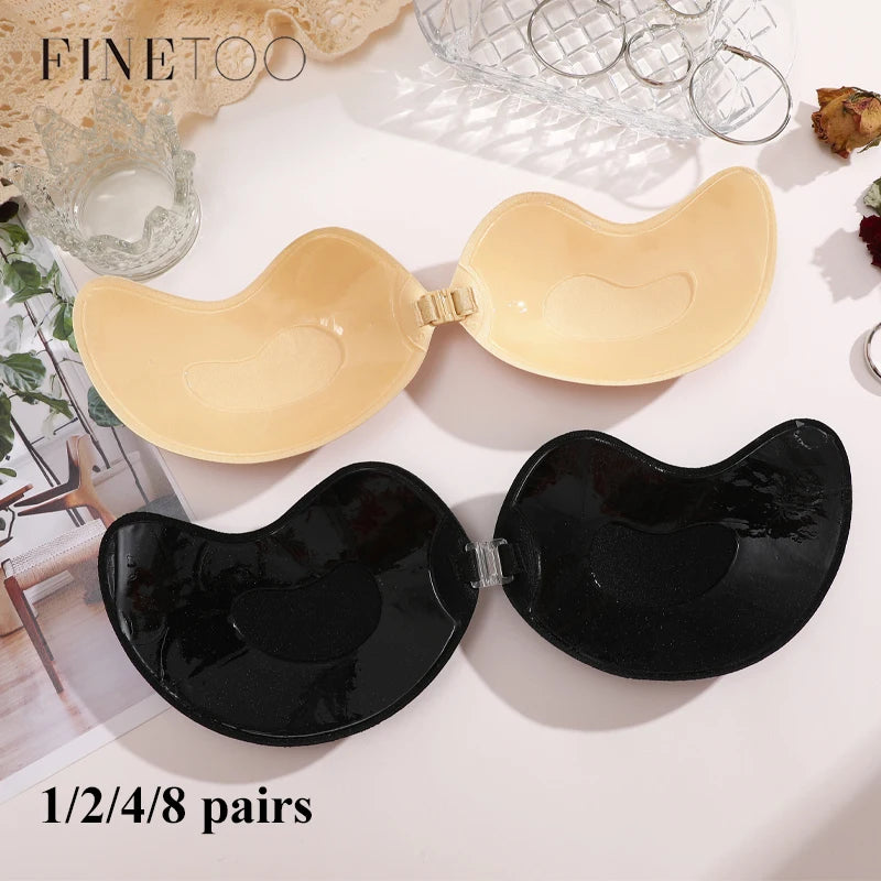 Self-Adhesive Silicone Bra Pads — Strapless Invisible Push-Up Mango Shape